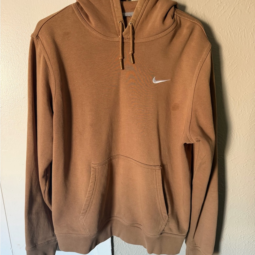 Nike Tan Hoodie with White Logo